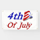4. Juli US Flagge Banner (Horizontal)
