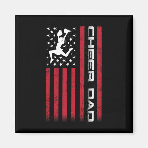 4. Juli US-Flagge Cheer Dad-Shirt für Vaters C Magnet