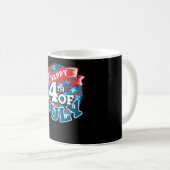 4. Juli - US-Flagge Farbe Kaffeetasse (VorderseiteRechts)