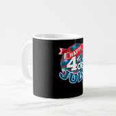 4. Juli - US-Flagge Farbe Kaffeetasse (Vorderseite Links)