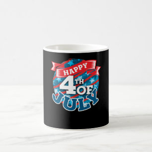 4. Juli - US-Flagge Farbe Kaffeetasse