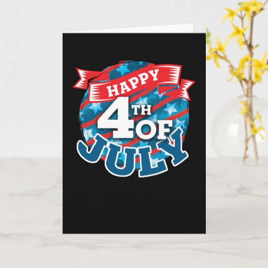 4. Juli - US-Flagge Farbe Karte (Gelbe Blume)