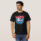 4. Juli - US-Flagge Farbe T-Shirt (Vorne ganz)