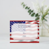 4. Juli US Flagge Forever Flag Einladungspostkarte (Stehend Vorderseite)
