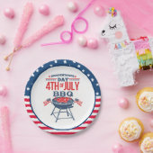 4. Juli US Flagge GRILLEN Pappteller (Party)