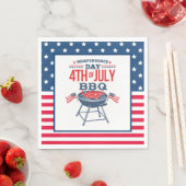 4. Juli US Flagge GRILLEN Serviette (Beispiel)