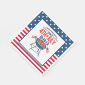 4. Juli US Flagge GRILLEN Serviette (Ecke)