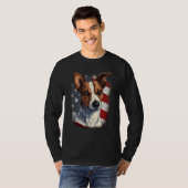 4. Juli US-Flagge Jack Russell Hund T-Shirt (Vorne ganz)