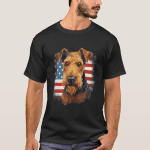 4. Juli US-Flagge Lakeland Terrier Dog T-Shirt