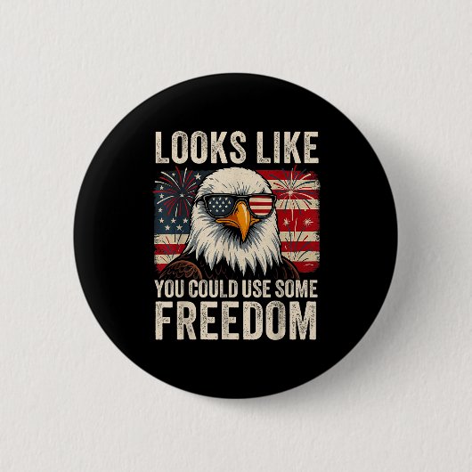 4. Juli US-Flagge Meme Sieht So Aus, Als Ob Sie Et Button (Vorderseite)