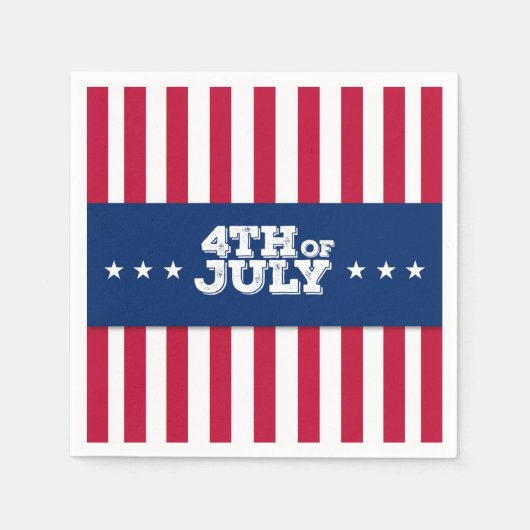 4. Juli US Flagge Napkins Serviette (Vorderseite)