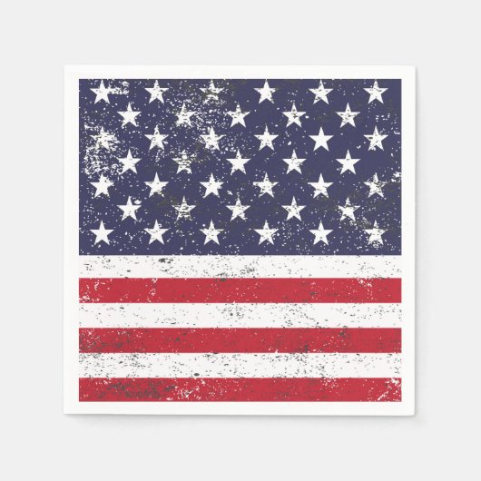 4. Juli US Flagge Napkins Serviette (Vorderseite)