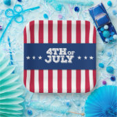 4. Juli US Flagge Pappteller (Party)