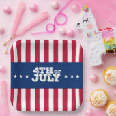 4. Juli US Flagge Pappteller (Party)