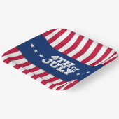4. Juli US Flagge Pappteller (Gewinkelt)