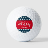 4. Juli US Flagge Personalisiert Golfball (Vorderseite)