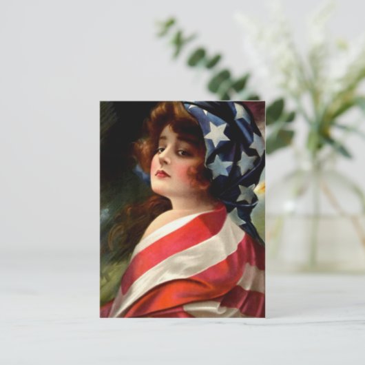 4. Juli US-Flagge Postkarte (Stehend Vorderseite)