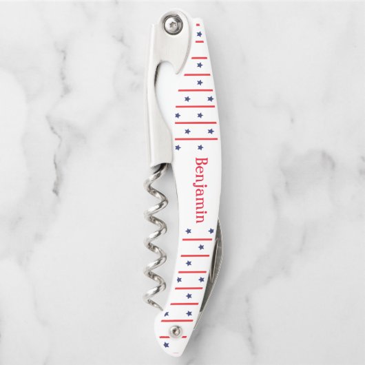 4. Juli US Flagge Rot Weiß und Blau Kellnermesser (Vorderseite)