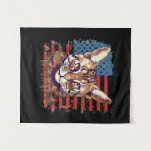 4. Juli US-Flagge Savannah Cat Wandteppich (Vorderseite (Horizontal))