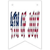 4. Juli US Flagge USA Typografie (Dritte Fahne)
