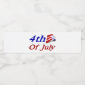 4. Juli US Flagge Wasserflaschenetikett (Einzelnes Label)