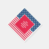 4. Juli US Flagge Wiedersehen Serviette (Ecke)