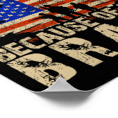 4. Juli US-Flagge - Zuhause der freien wegen Poster (Ecke)