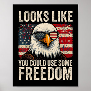 4. Juli US-Flaggen-Meme sieht so aus, als könnten  Poster