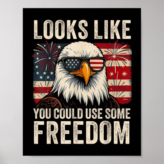 4. Juli US-Flaggen-Meme sieht so aus, als könnten Poster (Vorne)