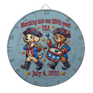 4. Juli USA 250. Jahrestag Halbjahr Dartscheibe