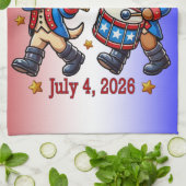 4. Juli USA 250. Jahrestag Halbjahr Geschirrtuch (Gefaltet)