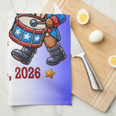 4. Juli USA 250. Jahrestag Halbjahr Geschirrtuch (Viertel Falte)