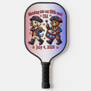 4. Juli USA 250. Jahrestag Halbjahr Pickleball Schläger