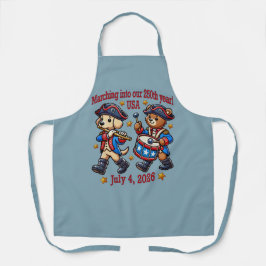 4. Juli USA 250. Jahrestag Halbjahr Schürze