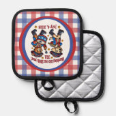 4. Juli USA 250. Jahrestag Halbjahr Topflappen (Vorderseite/Rückseite)