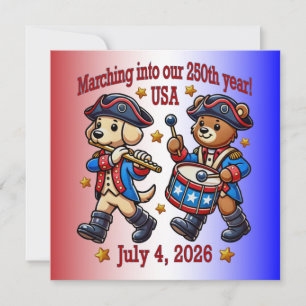 4. Juli USA 250. Jubiläum Semiquincentennial Einladung