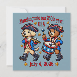 4. Juli USA 250. Jubiläum Semiquincentennial Einladung