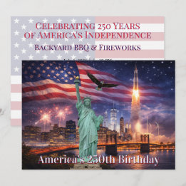 4. Juli USA 250. Statue of Liberty Rakete Einladung