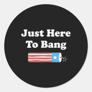 4. Juli USA Amerikanische Flagge Männer Runder Aufkleber