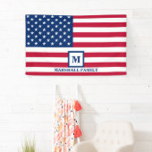 4. Juli USA amerikanische Flagge Maßgeschneiderte  Banner (Insitu)
