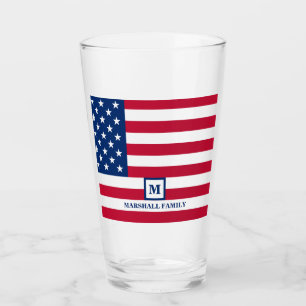4. Juli USA amerikanische Flagge Maßgeschneiderte  Glas