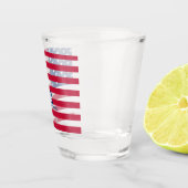 4. Juli USA amerikanische Flagge Maßgeschneiderte  Schnapsglas (Rechts)