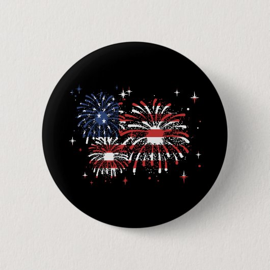 4. Juli USA Feuerwerk Button (Vorderseite)
