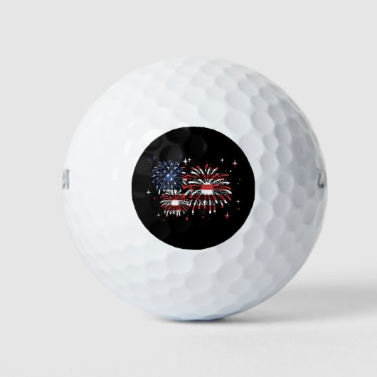 4. Juli USA Feuerwerk Golfball (Vorderseite)