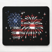 4. Juli USA Feuerwerk Mousepad (Vorne)