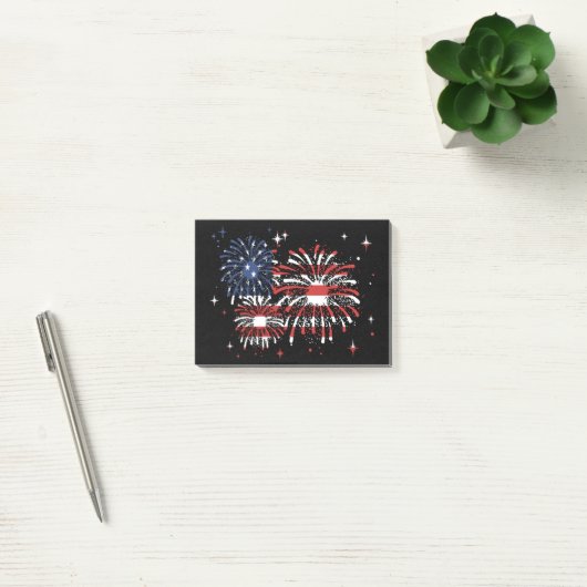 4. Juli USA Feuerwerk Post-it Klebezettel (Büro)