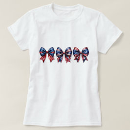4. Juli USA Flag Bow T - Shirt
