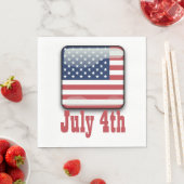 4. Juli, USA Flag Paper Napkins Serviette (Beispiel)