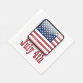 4. Juli, USA Flag Paper Napkins Serviette (Ecke)