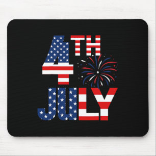 4. Juli USA Flag Party Patriotic American Inde Mousepad
